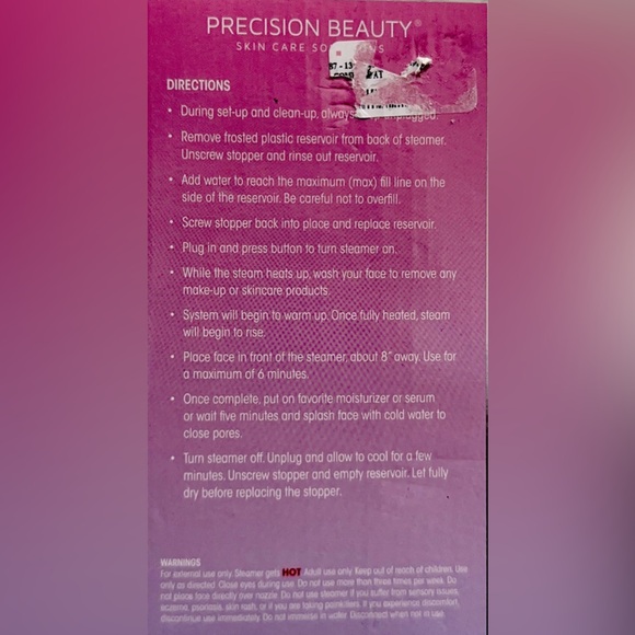 Precision Skin Care Solutions Professional Facial Steamer, White - Picture 2 of 3